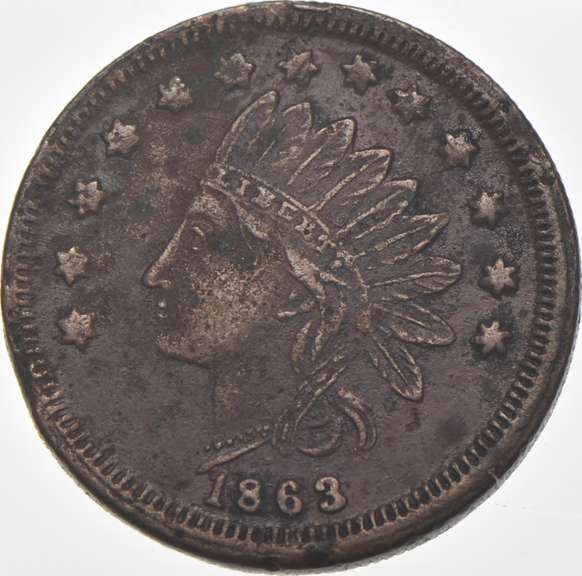 1863 F. Gies Civil War Token R-8 225 AG 3A