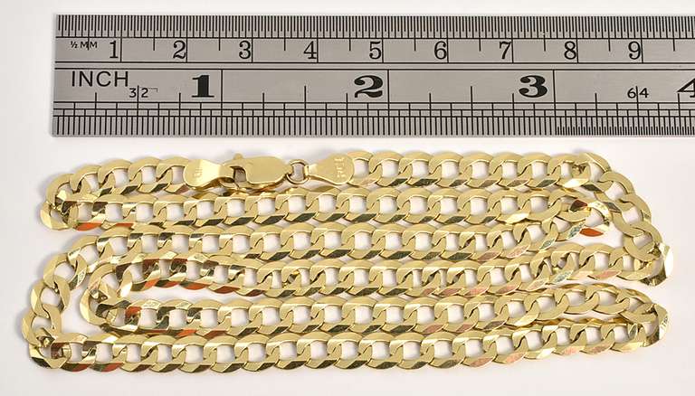 Useful Beveled Curb Link Necklace