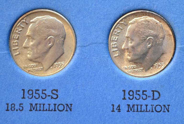 Roosevelt Dimes BU 1946-1961