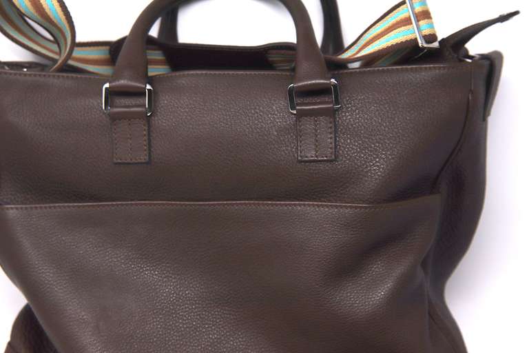 Tiffany & Co Brown Leather Tote Handbag