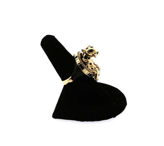 Pop Out Handmade 14k Gold Italian Resting Panther Ring