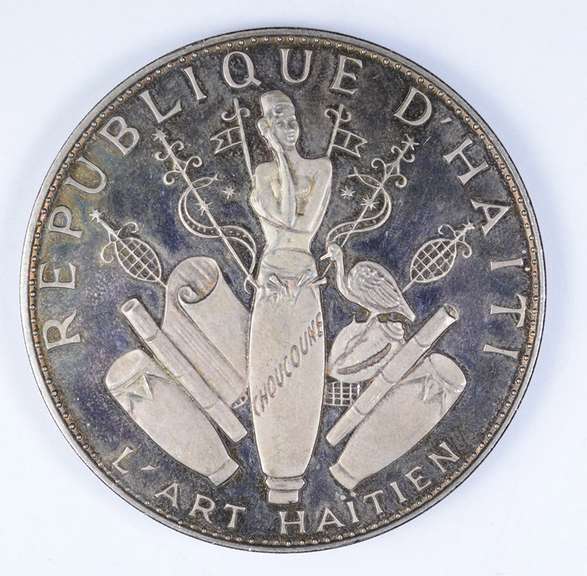 1968 Haiti 25 Gourdes Silver Round - Better