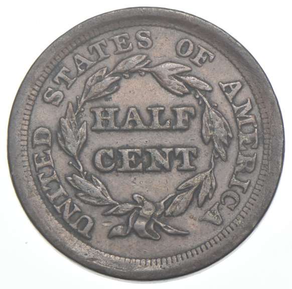 1855 Braided Hair Half Cent