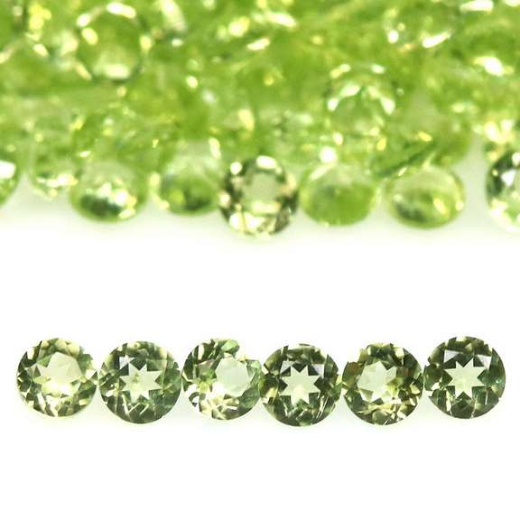 Solitaire cut! Unheated! 5.74ct Peridot set