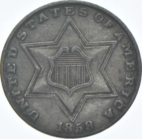 1858 Silver Three-Cent Piece