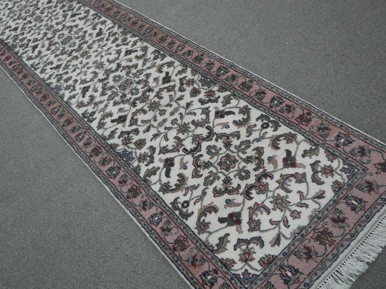 Handmade Kashan Design Runner 2.6x12.1