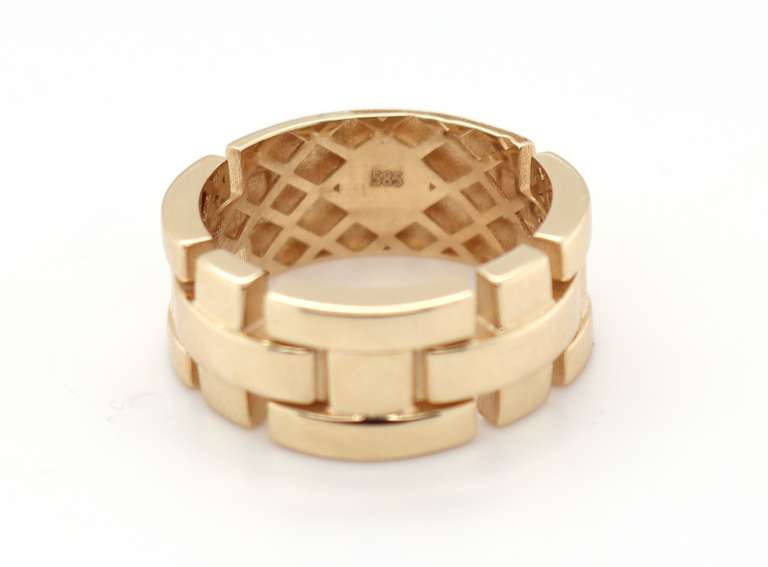 Puzzle Piece 14k Gold Handmade Italian Ring