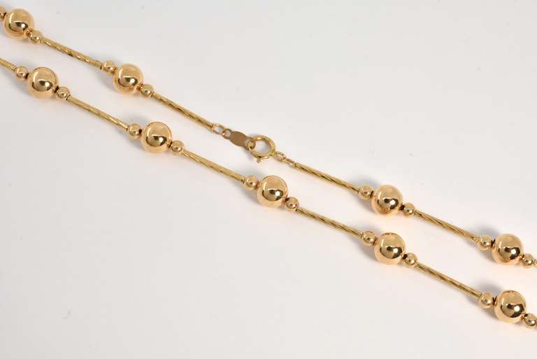 Sparkling Bar and Ball Necklace