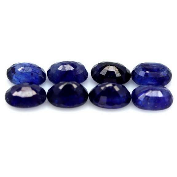 10.24ct cobalt blue Sapphire set from Madagascar
