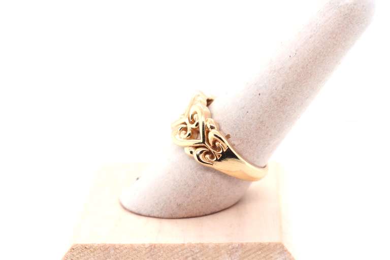 Traditional Design 14k Gold Italian Handmade Ring