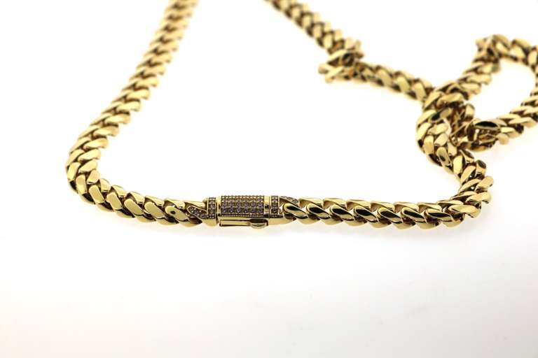 Elegant Handmade Italian 14k Gold Curb Chain Necklace