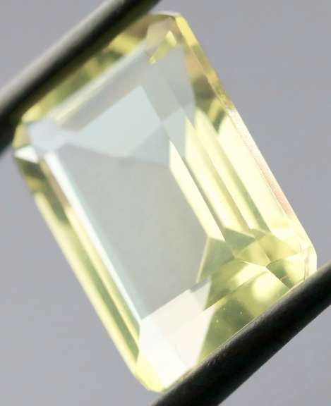 Vibrant yellow 14.61ct emerald cut Citrine
