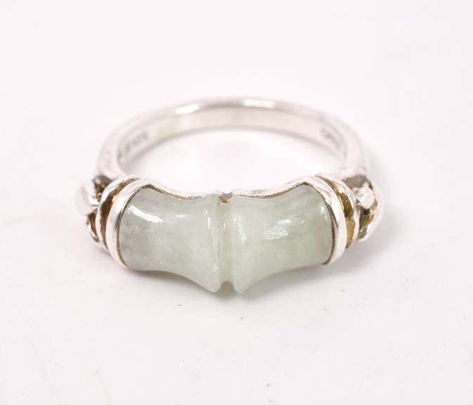 Green Gemstones Ring in Sterling Silver