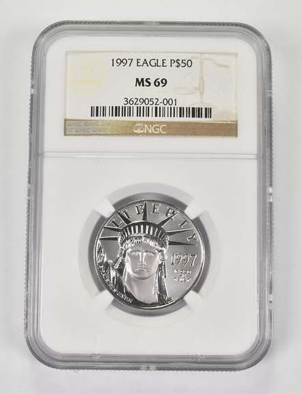 MS69 1997 $50 American Platinum Eagle 1/2 Oz. .999 Fine Platinum NGC