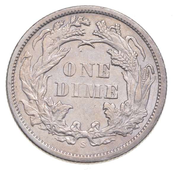1869-S Seated Liberty Dime
