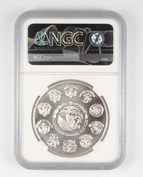 MS69 2002 MO Mexico 1 Onza .999 Fine Silver - Graded NGC