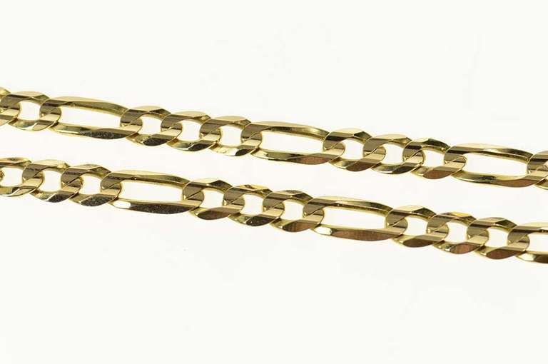 10K Yellow Gold 5.8mm Wide Classic Figaro Link Chain Necklace