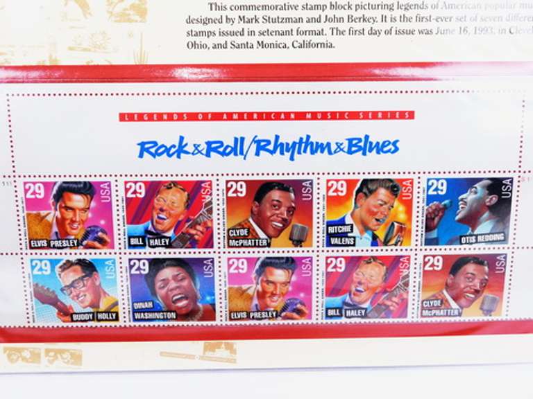 5 America Music Series U.S. Stamp Blocks