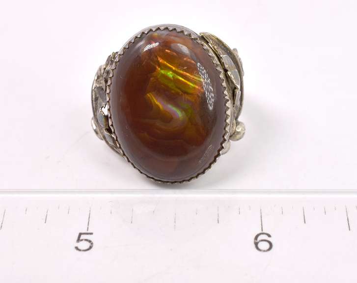 Vintage Fire Agate Ring in Sterling Silver