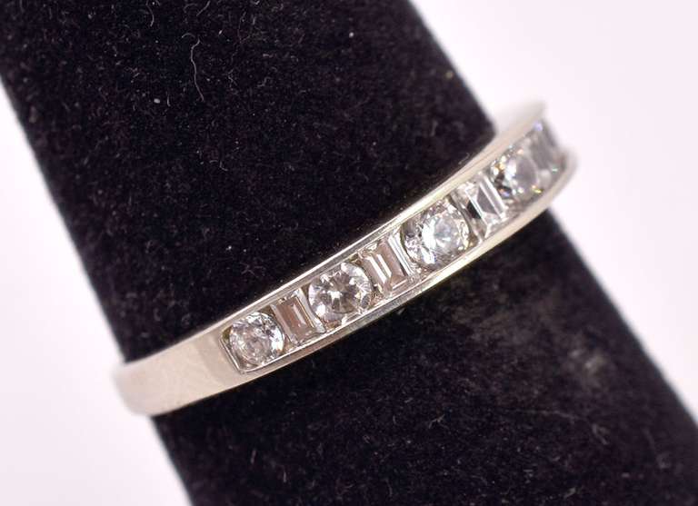 CZ Set Ring in 14K White Gold