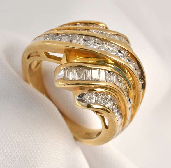 Fashionable Channel Set Diamond Ring