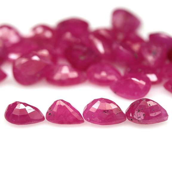 Vivid 12.43ct reddish pink Ruby set from Madagascar