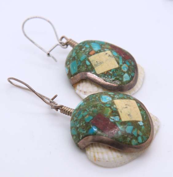 Lot of 2 Sterling Silver Dangle Earrings