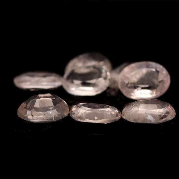 Whisper pink! 6.49ct untreated Morganite set