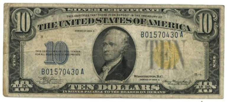 Nice 1934-A Series North Africa $10 Silver Certificate notes