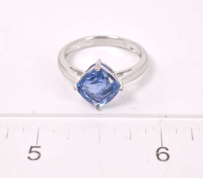 Blue Gemstone Ring in Sterling Silver