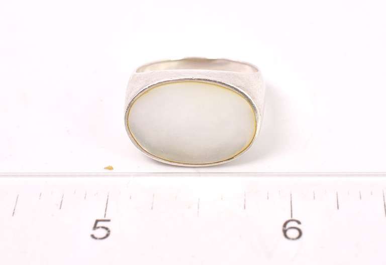Mother of Pearl Ring in Sterling Silver