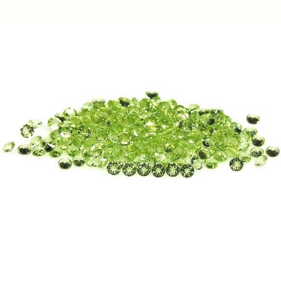 Solitaire cut! Unheated! 5.74ct Peridot set