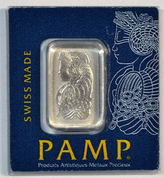 Pure .9995 Platinum 1 Gram PAMP bar sealed in card