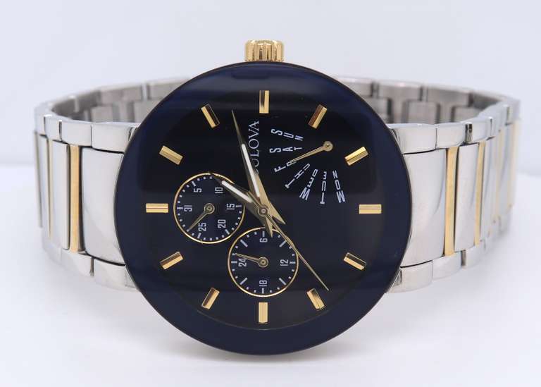 Bulova Futuro Modern Blue Dial Quartz Watch