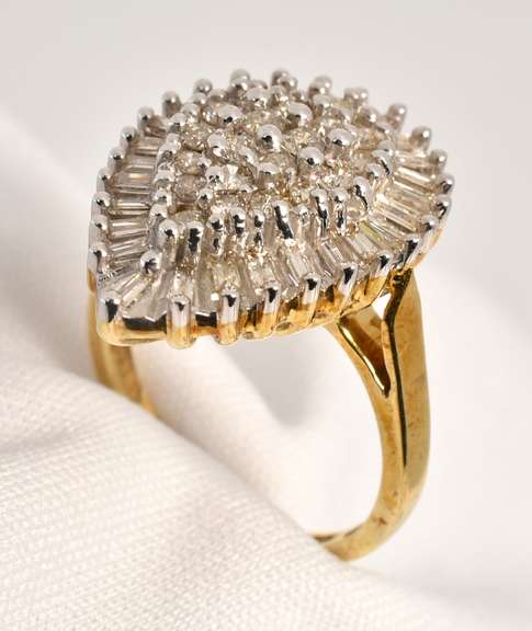 Showy Pear Shaped Diamond Clusterr