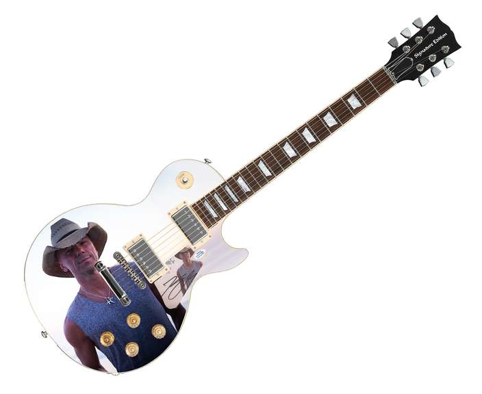 Kenny Chesney Autographed Signed Custom Photo Graphics Guitar ACOA