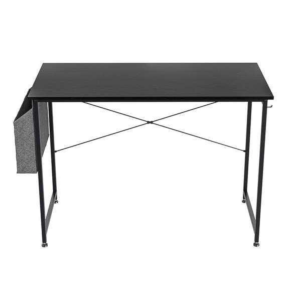 Office Desk 43.3 Inch with Storage Bag Iron Hook