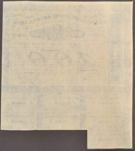Feb 20 1863 $100 Confederate States Of America Series Coupon Bond.