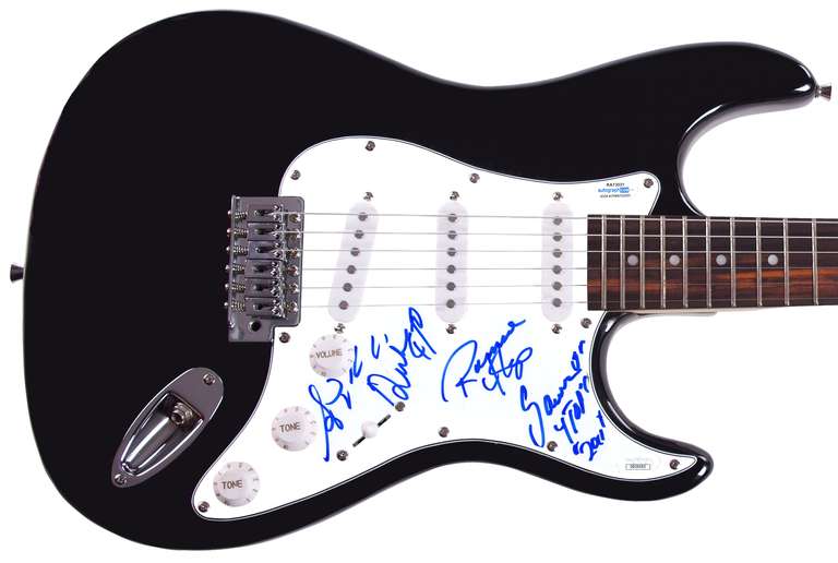 The Four Tops Autographed Signed Guitar ACOA
