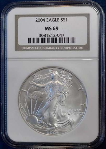 2004 American Silver Eagle NGC MS69