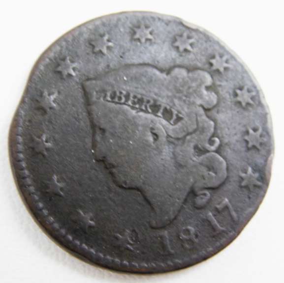 Rare 1817 U.S. Large Cent, 13 Stars