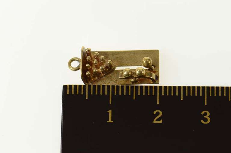 14K Yellow Gold Bowling Alley Lane League Sport Charm/Pendant