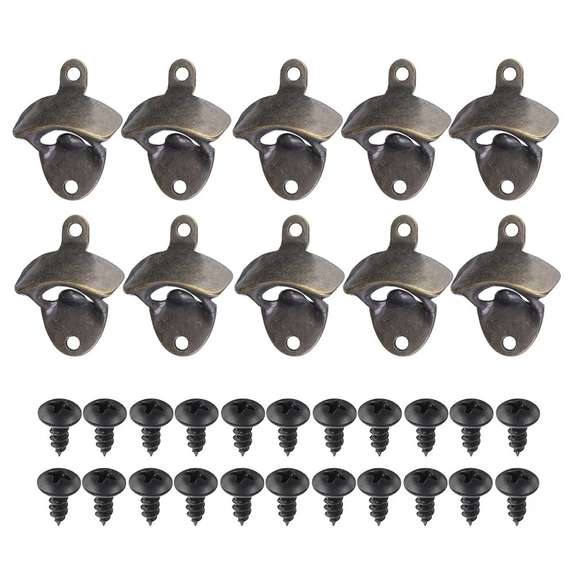 10pcs Bottle Openers Cast Iron Wall Mounted