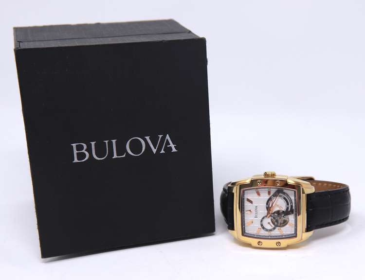 Bulova Automatic Dual Aperture Silver Dial Watch