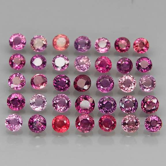 Unheated! 4.40ct set of Songean Sapphires