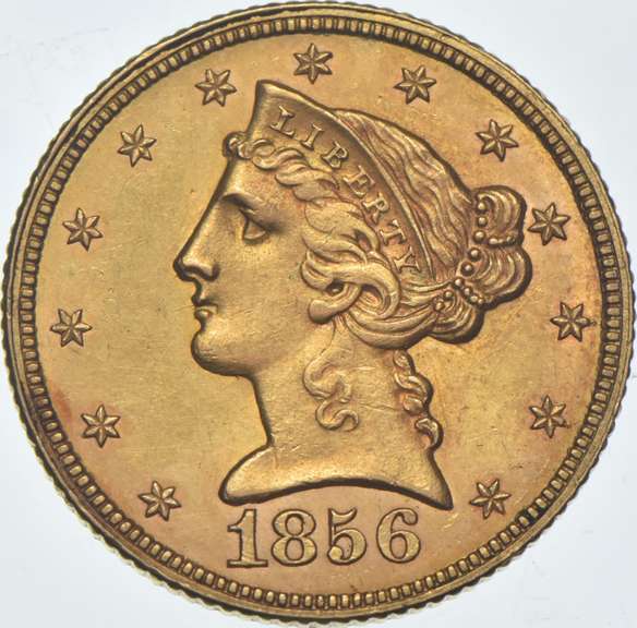 1856 $5 Liberty Head Gold Half Eagle