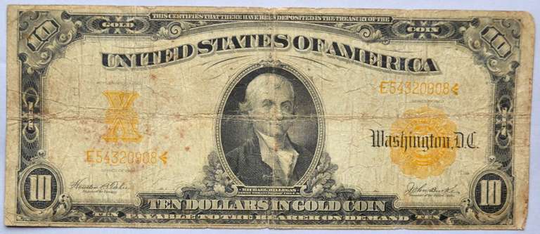 $ 10 Gold Certificate Series of 1907