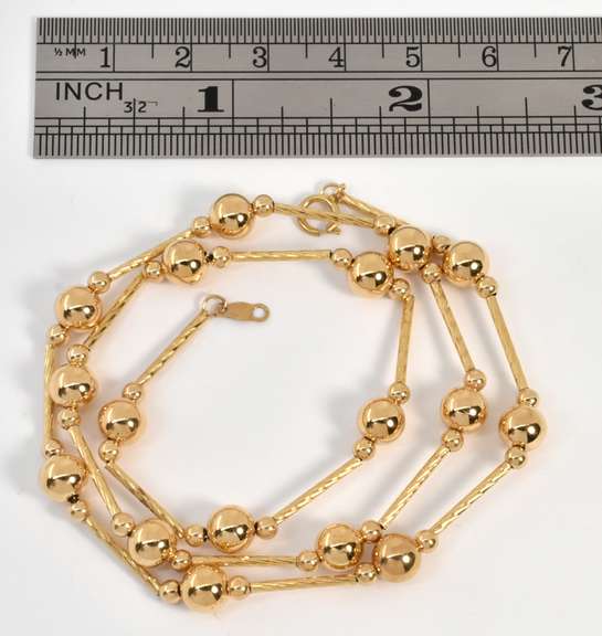 Sparkling Bar and Ball Necklace