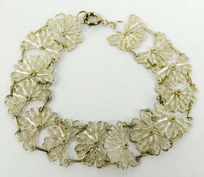 Elegant Sterling Filigree Bracelet