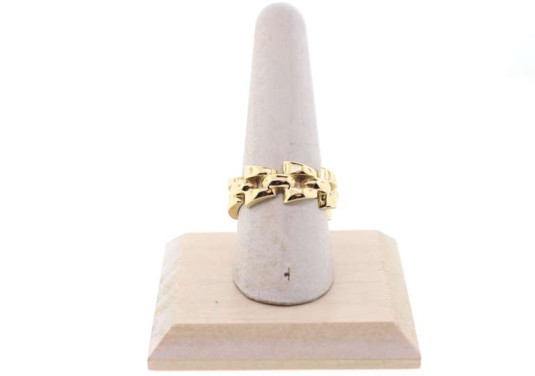 Beautiful Handmade Italian 14k Gold Cable Chain Ring